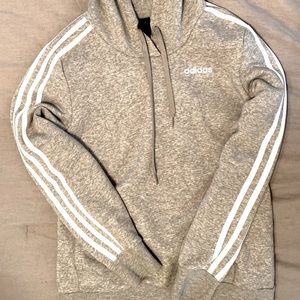 Grey white Adidas hoodie sweatshirt sz small